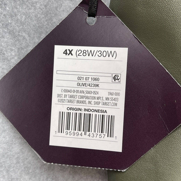 Ava & Viv Womens Sz 4X Plus Green Faux Leather Legging Pull On Pants Stretch NWT - Picture 6 of 11